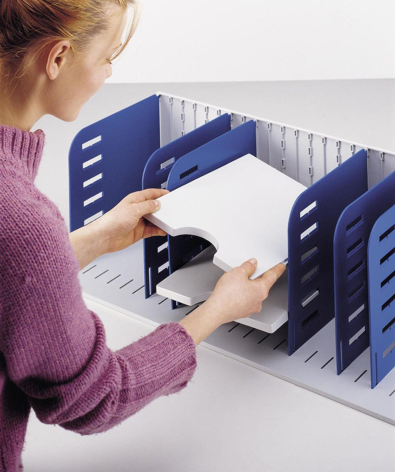 styro styrorac Sortierstation DIN A4 7 -Fach grau/blau