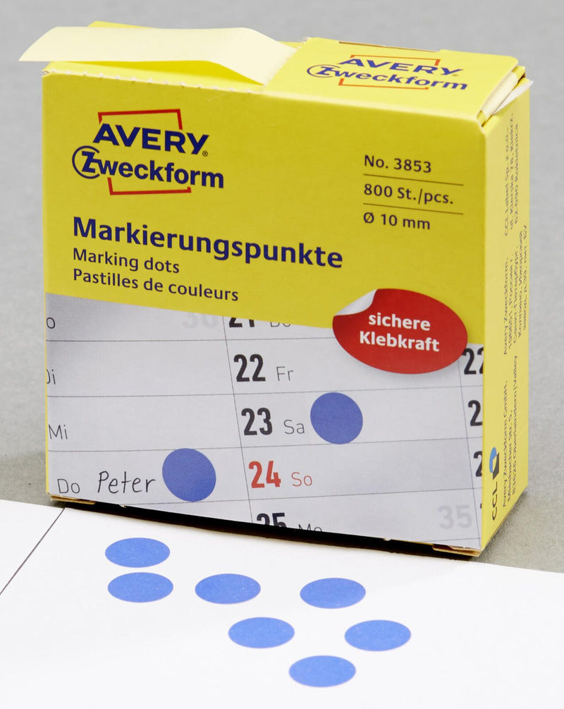 AVERY Zweckform Klebepunkte Ø 10,0 mm blau