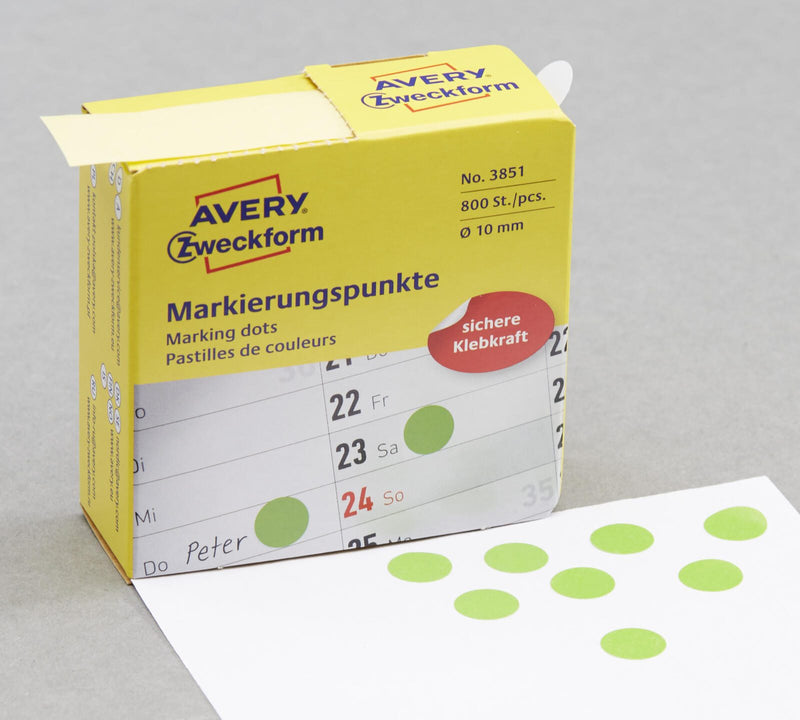 AVERY Zweckform Klebepunkte Ø 10,0 mm grün