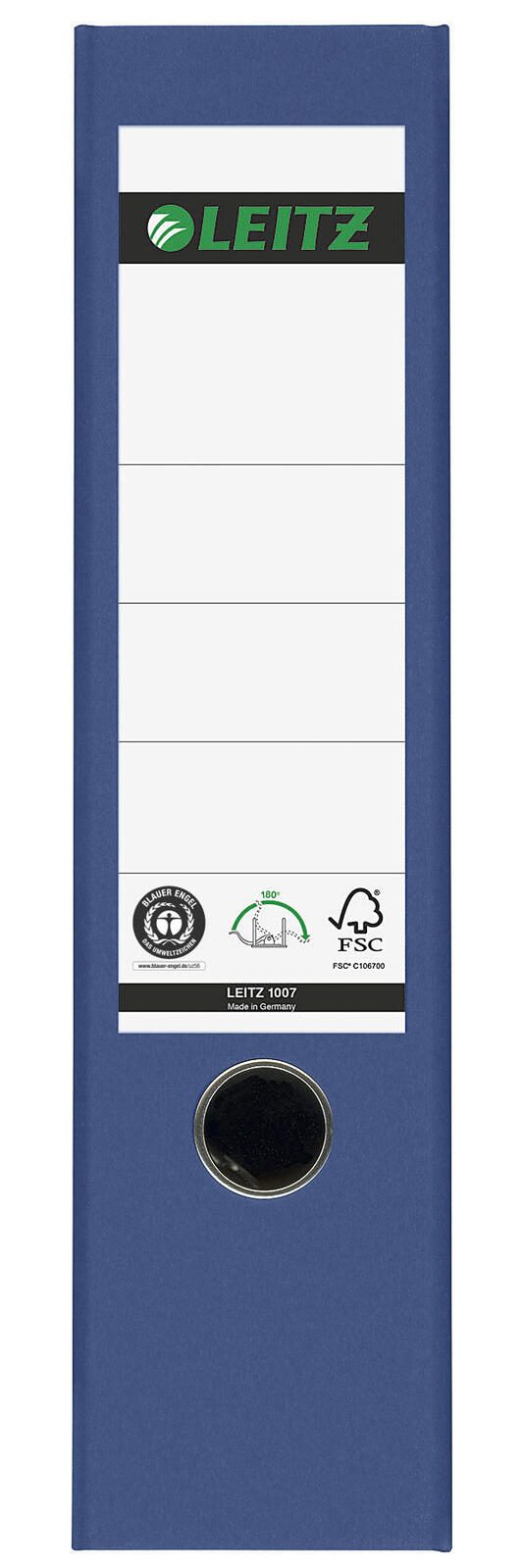 LEITZ Ordner Rückenbreite 8 cm DIN A4 Karton blau