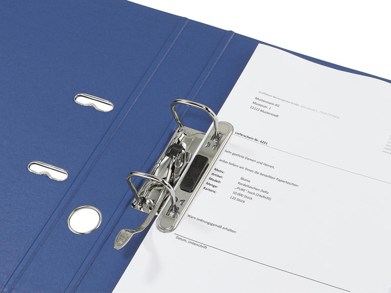 LEITZ Ordner Rückenbreite 8 cm DIN A4 Karton blau