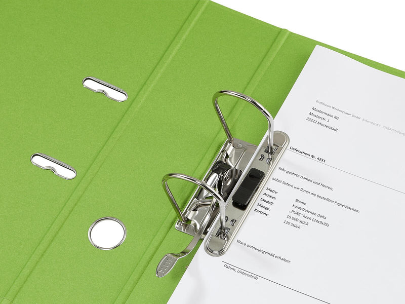 LEITZ Ordner Rückenbreite 8 cm DIN A4 Karton hellgrün