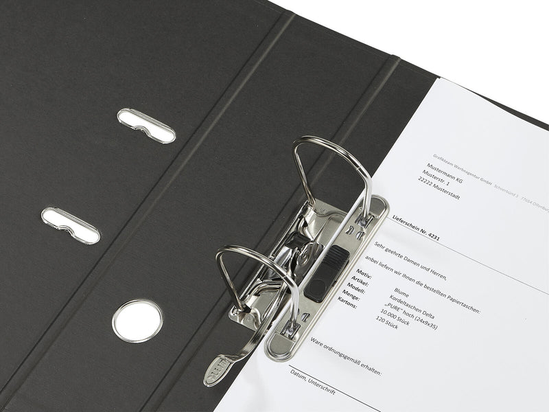 LEITZ Ordner Rückenbreite 8 cm DIN A4 Karton schwarz
