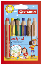 STABILO Buntstifte woody 3 in 1 Mehrfarbig