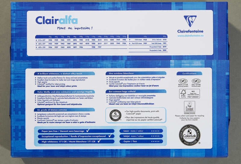 Clairefontaine Clairalfa Kopierpapier DIN A3 210 g/m²
