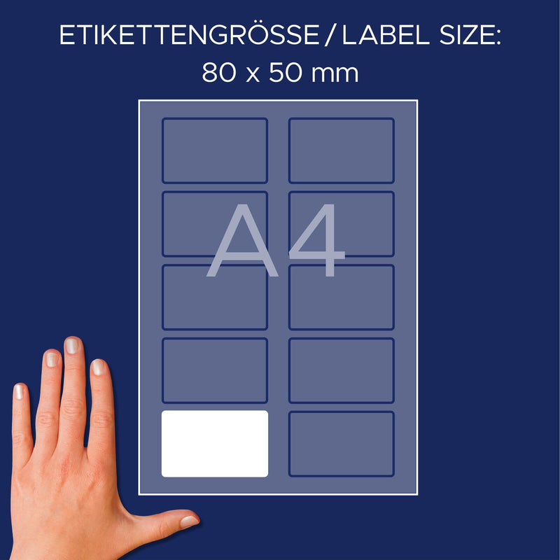 AVERY Zweckform Namensetiketten J4785-20 weiß 80,0 x 50,0 mm
