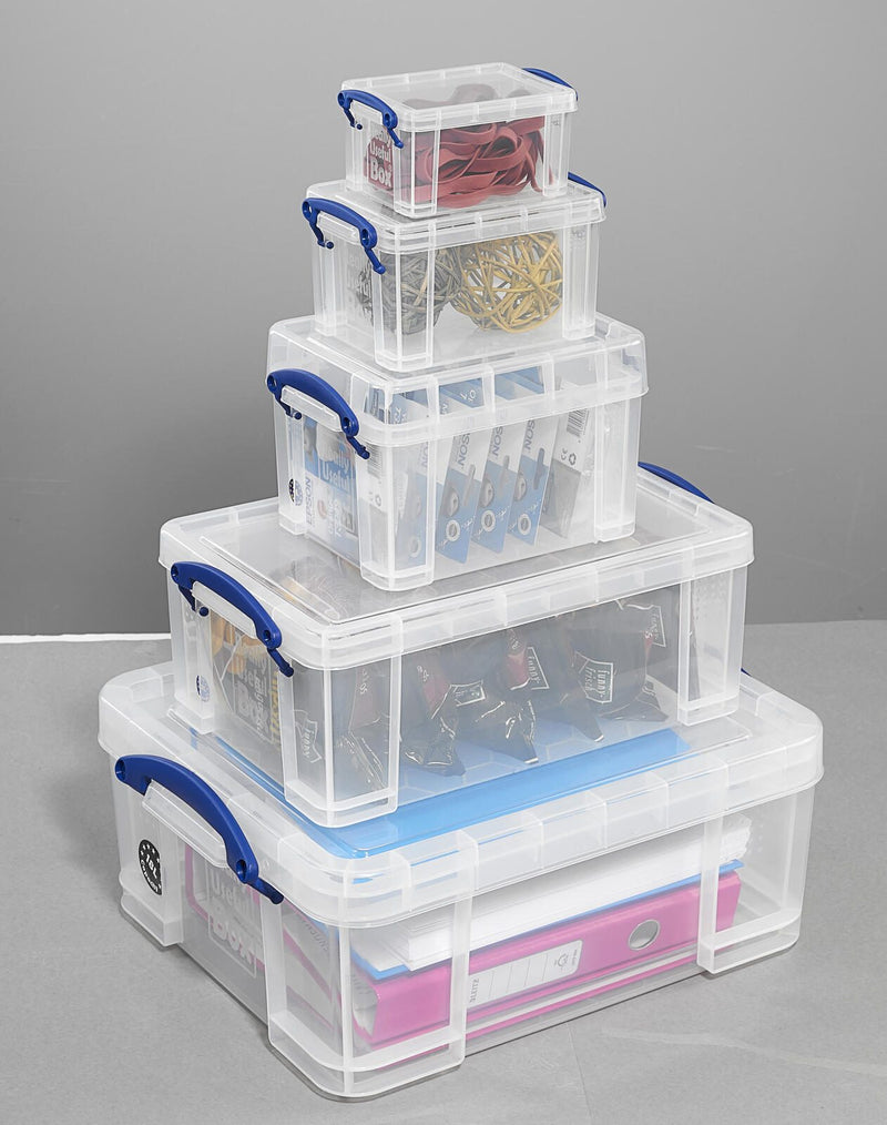 Really Useful Box Aufbewahrungsboxen-Set 32,3 l - 39,0 x 48,0 x 20,0 cm transparent