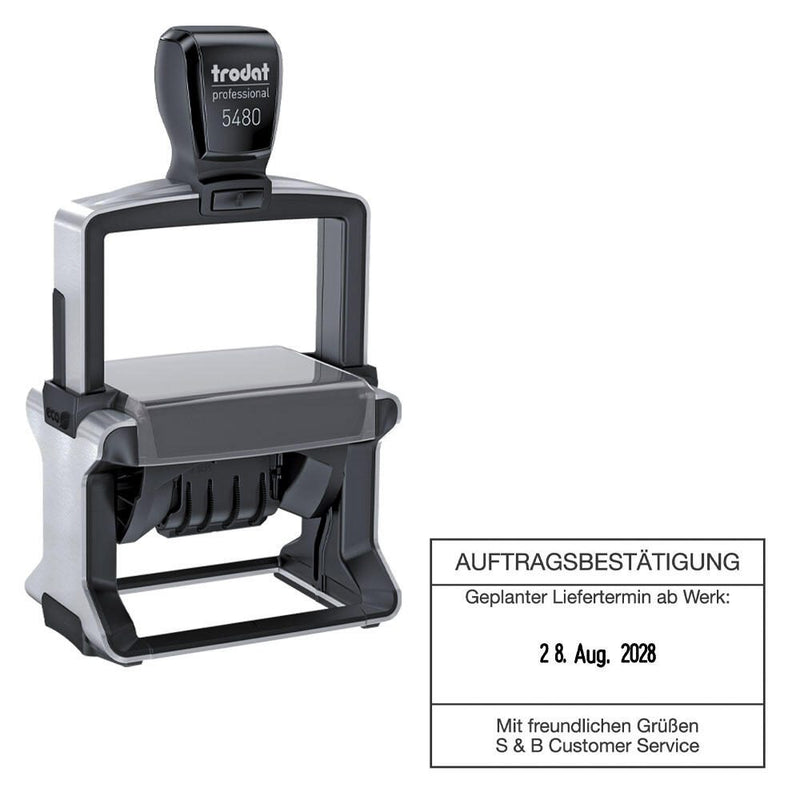 trodat Datumstempel mit Text, individualisierbar 5480 ohne Logo