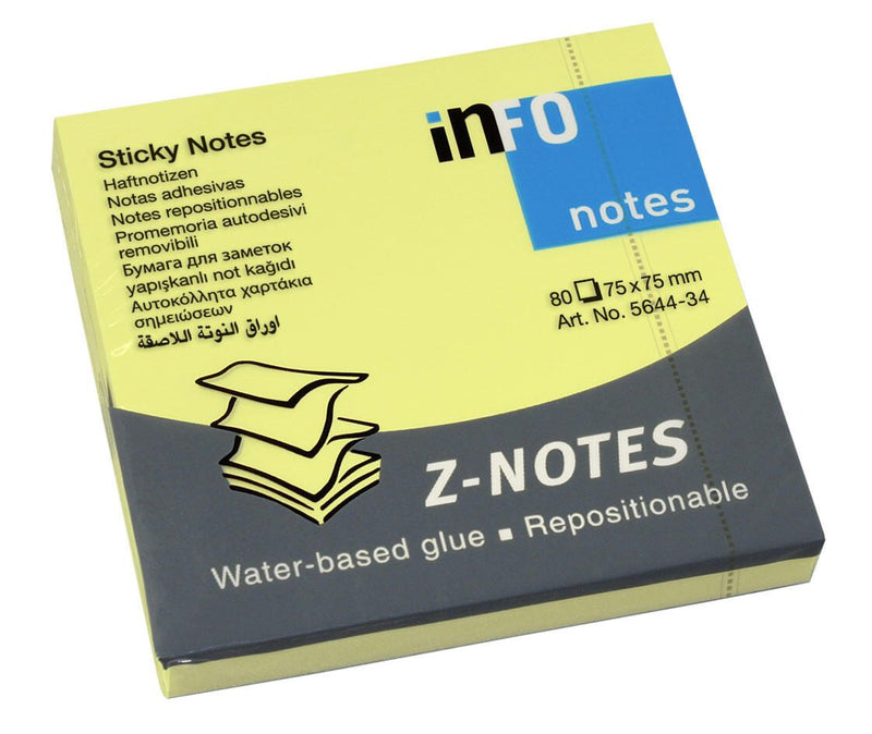 inFO Z-Faltung Haftnotizen 7,5 x 7,5 cm