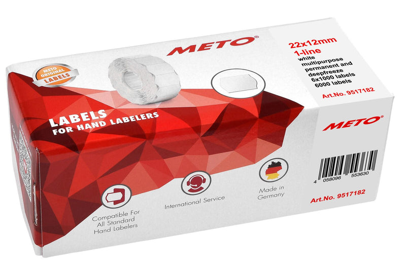 METO Preisetiketten 22,0 x 12,0 mm