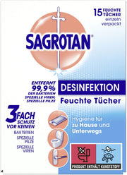 SAGROTAN® Desinfektionstücher DESINFEKTION 15 Tücher