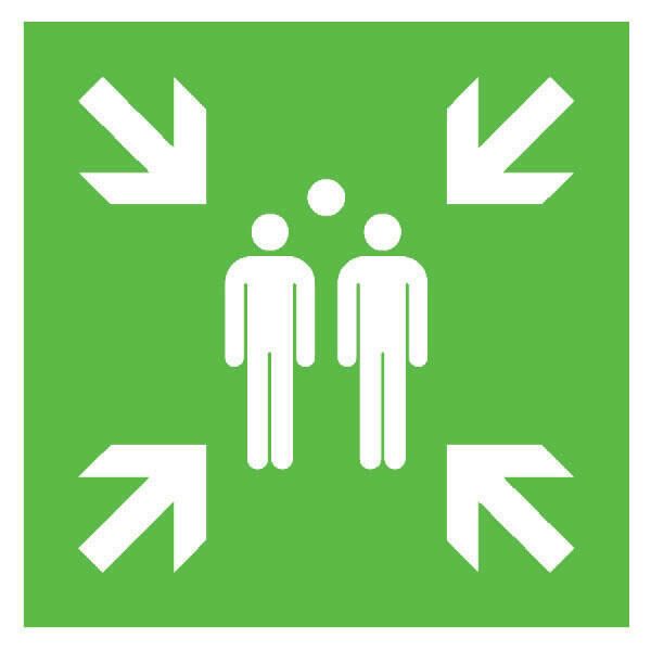 SafetyMarking® Rettungszeichen Sammelstelle 40 cm x 40 cm