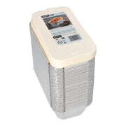 STARPAK Aluschalen mit Deckel 700 ml silber