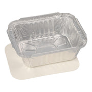 STARPAK Aluschalen mit Deckel 500 ml silber