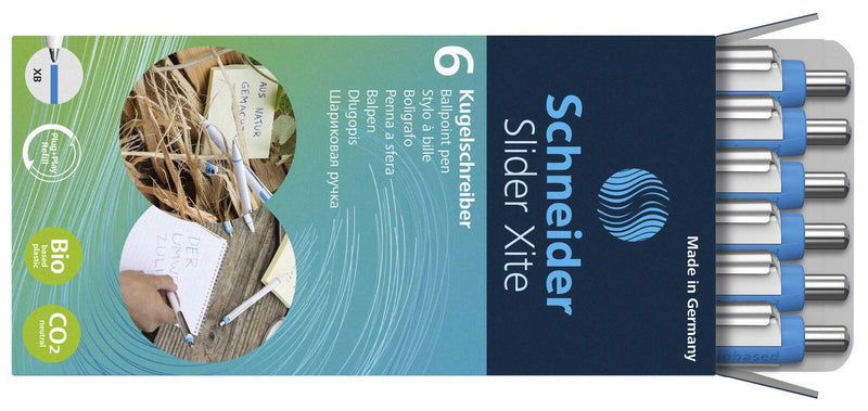 Schneider Slider Xite weiß Kugelschreiber 0.7 mm, Schreibfarbe: blau, 5 St. + GRATIS 1 St.