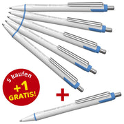 Schneider Slider Xite weiß Kugelschreiber 0.7 mm, Schreibfarbe: blau, 5 St. + GRATIS 1 St.