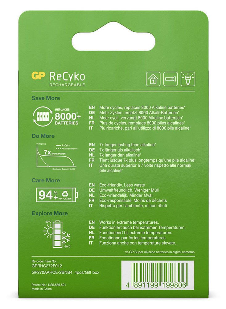 GP Akkus ReCyko+ Mignon AA 1.2 V