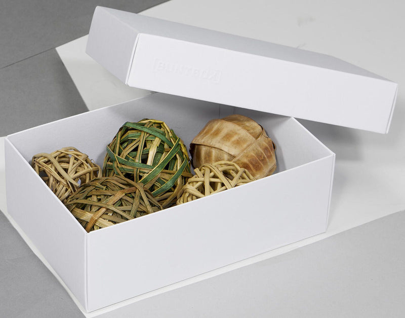 BUNTBOX Geschenkboxen M 1,1 l - 17,0 x 11,0 x 6,0 cm weiß
