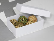 BUNTBOX Geschenkboxen M 1,1 l - 17,0 x 11,0 x 6,0 cm weiß