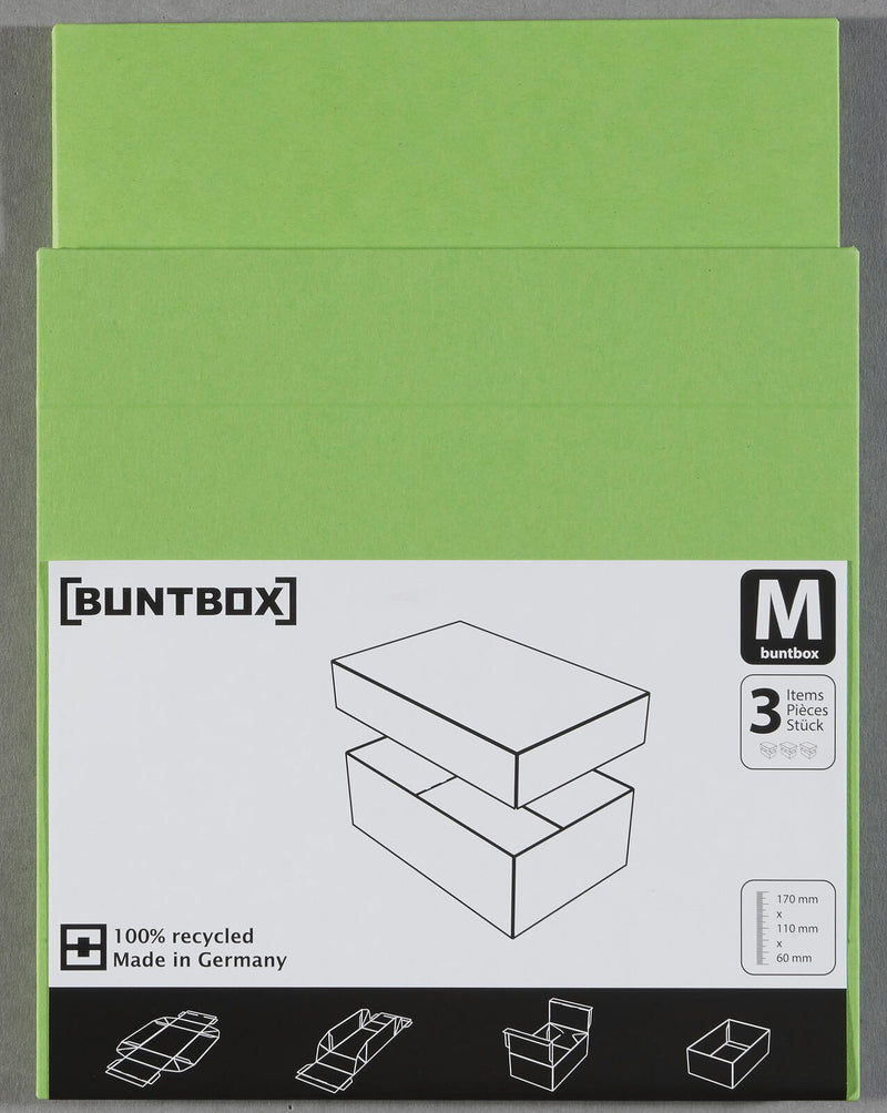 BUNTBOX Geschenkboxen M 1,1 l - 17,0 x 11,0 x 6,0 cm grün