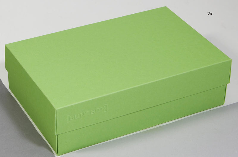BUNTBOX Geschenkboxen L 3,6 l - 26,6 x 17,2 x 7,8 cm grün