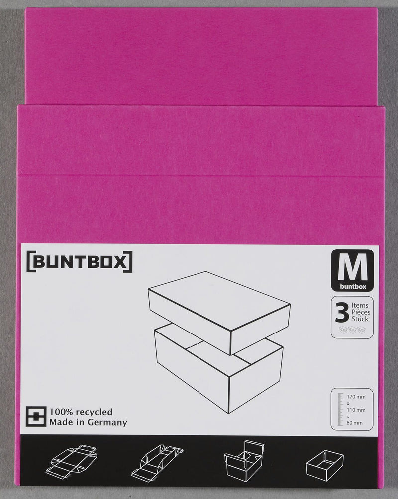 BUNTBOX Geschenkboxen M 1,1 l - 17,0 x 11,0 x 6,0 cm pink