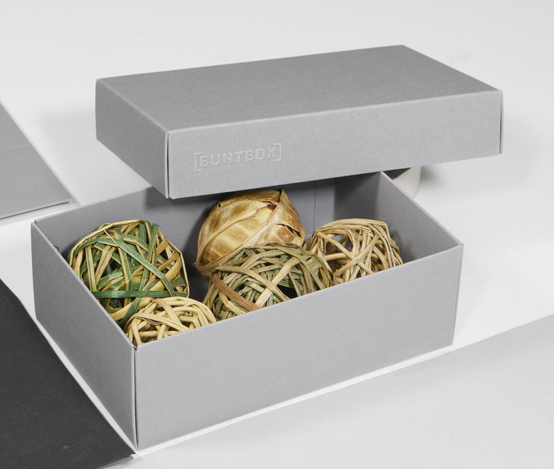 BUNTBOX Geschenkboxen M 1,1 l - 17,0 x 11,0 x 6,0 cm grau