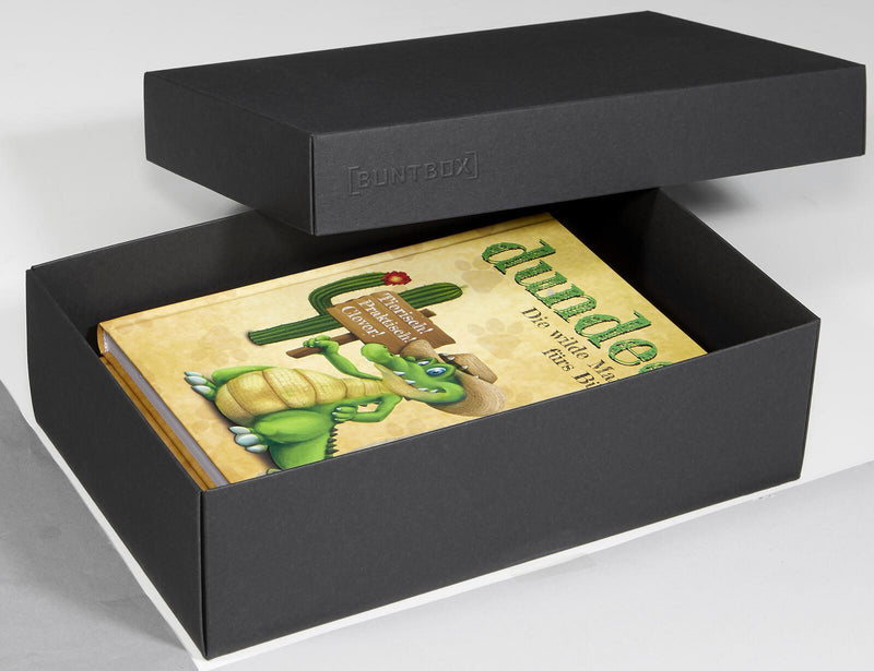 BUNTBOX Geschenkboxen L 3,6 l - 26,6 x 17,2 x 7,8 cm schwarz