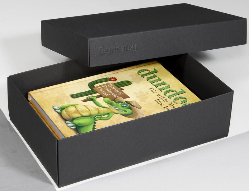 BUNTBOX Geschenkboxen L 3,6 l - 26,6 x 17,2 x 7,8 cm schwarz