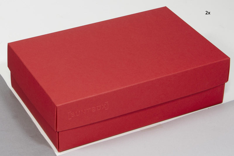 BUNTBOX Geschenkboxen L 3,6 l - 26,6 x 17,2 x 7,8 cm rot