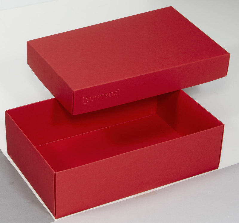 BUNTBOX Geschenkboxen L 3,6 l - 26,6 x 17,2 x 7,8 cm rot
