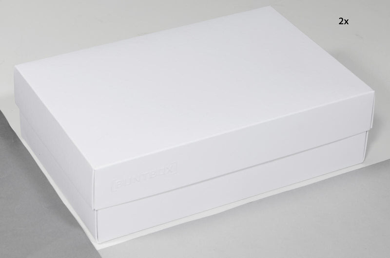 BUNTBOX Geschenkboxen L 3,6 l - 26,6 x 17,2 x 7,8 cm weiß