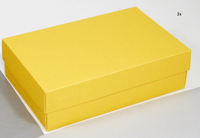 BUNTBOX Geschenkboxen L 3,6 l - 26,6 x 17,2 x 7,8 cm gelb