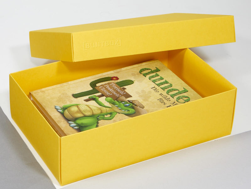 BUNTBOX Geschenkboxen L 3,6 l - 26,6 x 17,2 x 7,8 cm gelb