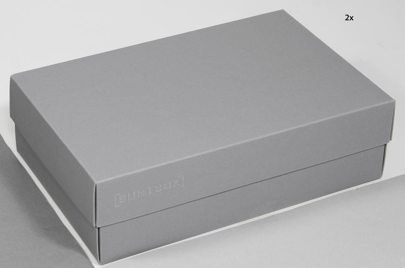 BUNTBOX Geschenkboxen L 3,6 l - 26,6 x 17,2 x 7,8 cm grau