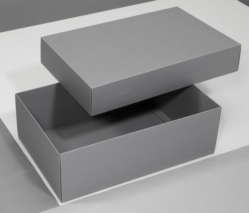 BUNTBOX Geschenkboxen XL 8,6 l - 34,0 x 22,0 x 11,5 cm grau