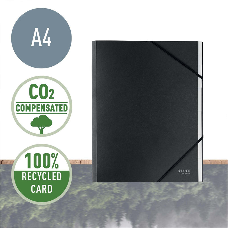 LEITZ recycle 3914 Ordnungsmappe DIN A4 6 -Fach schwarz