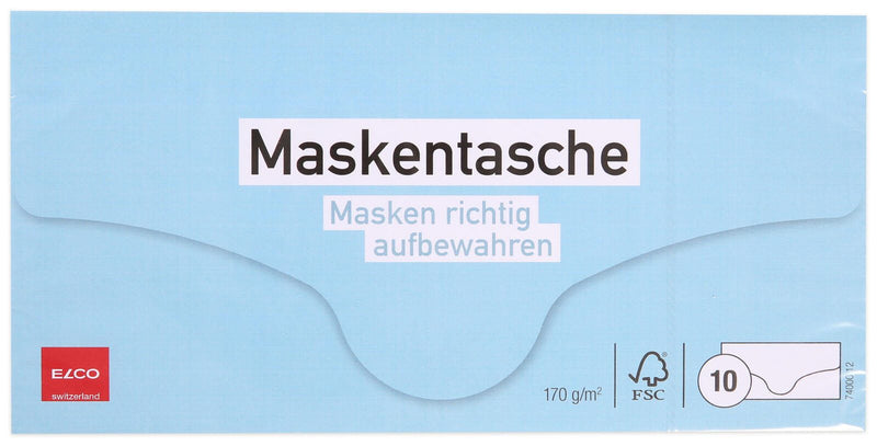 ELCO Maskentaschen DIN lang ohne Fenster Steckverschluss