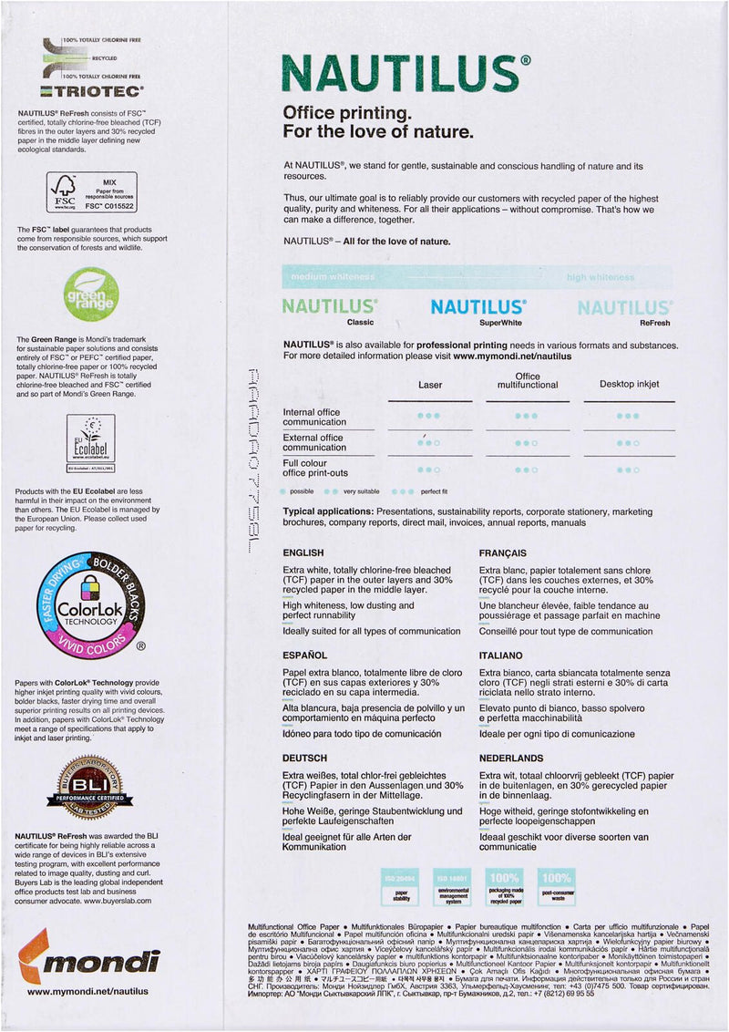 NAUTILUS® Umweltpapier DIN A4 80 g/m²