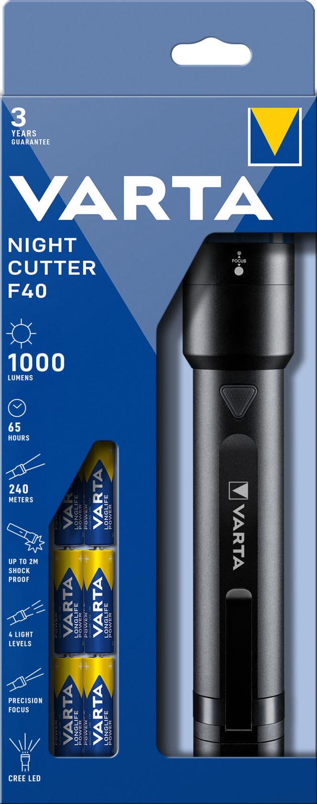 VARTA Taschenlampe 23.5 cm schwarz