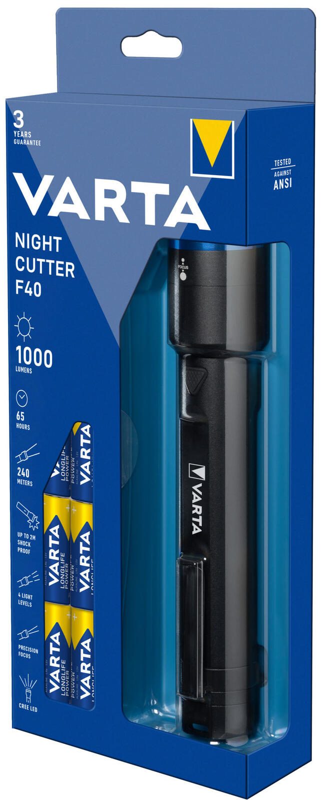 VARTA Taschenlampe 23.5 cm schwarz
