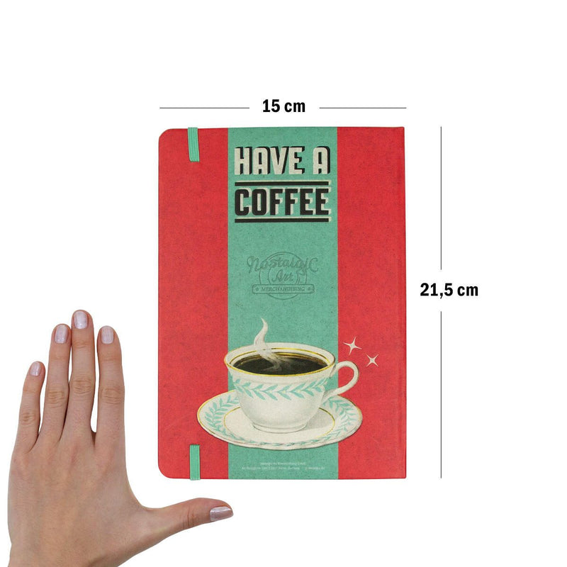 Nostalgic Art Notizbuch Notizbuch Retro Coffee A5 dot. DIN A5 punktraster mehrfarbig