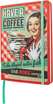 Nostalgic Art Notizbuch Notizbuch Retro Coffee A5 dot. DIN A5 punktraster mehrfarbig