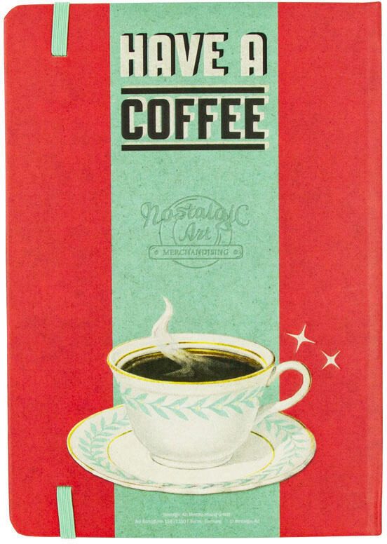 Nostalgic Art Notizbuch Notizbuch Retro Coffee A5 dot. DIN A5 punktraster mehrfarbig