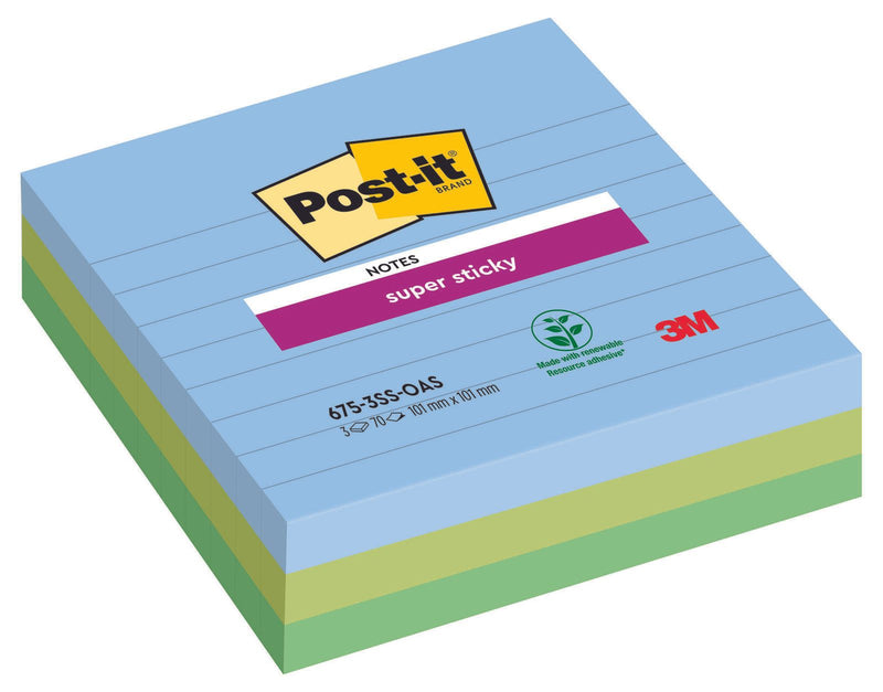 Post-it® Super Sticky Oasis Haftnotizen 10,0 x 10,0 cm