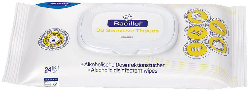HARTMANN Desinfektionstücher Bacillol® 30 Sensitive Tissue 24 Tücher