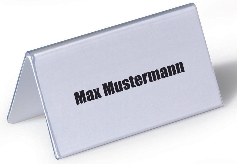 DURABLE Tischnamensschilder transparent 15 cm x 6.1 cm
