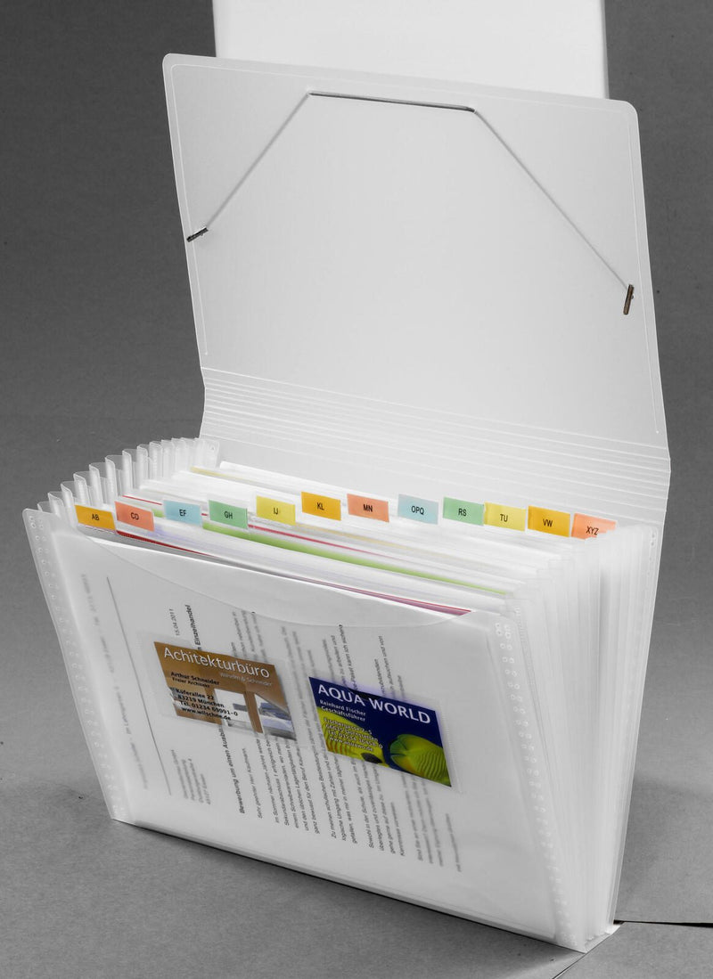 FolderSys Fächermappe DIN A4 12-Fach transparent