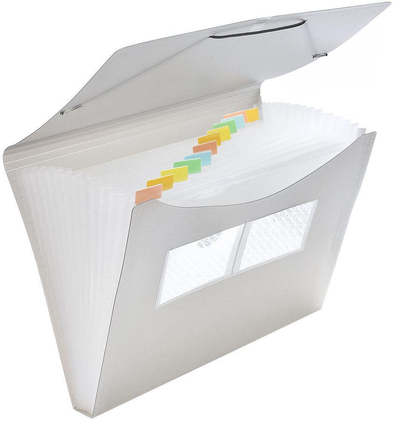 FolderSys Fächermappe DIN A4 12-Fach transparent