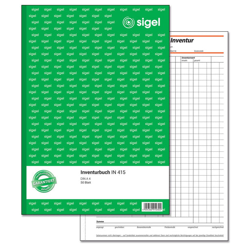 SIGEL Inventurbuch DIN A4 1x 50 Seiten